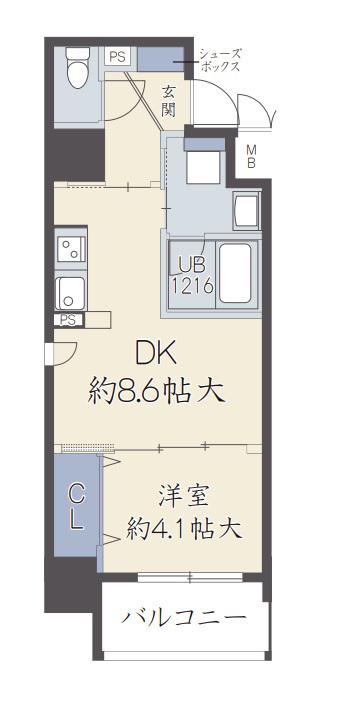 アザレア梅田(1LDK/3階)の間取り写真