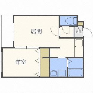 FEERIQUE (1LDK/4階)の間取り写真