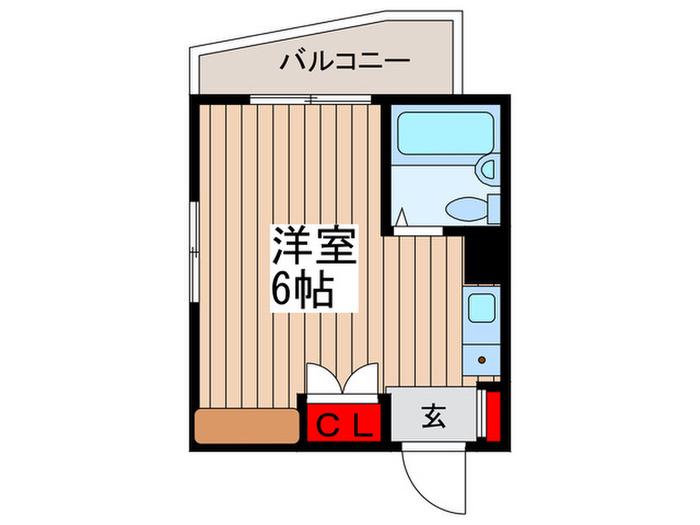 CIELBLEU並木(ワンルーム/4階)の間取り写真