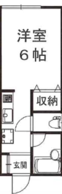ルネッサンス宮川(ワンルーム/1階)の間取り写真