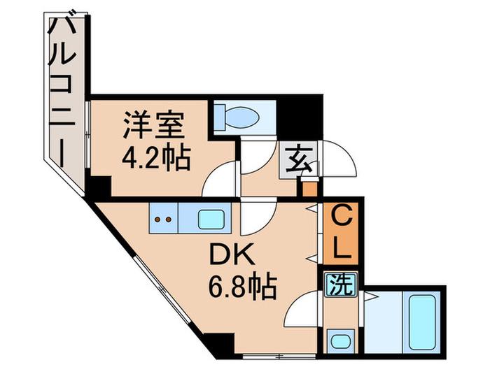 M-STYLE(1DK/3階)の間取り写真