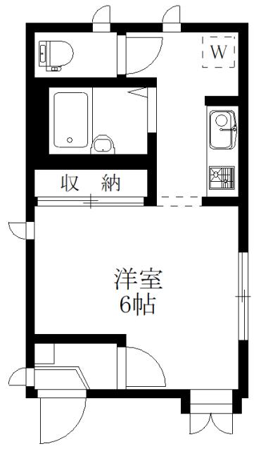 プチメゾン(1K/1階)の間取り写真