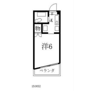 ピア向が丘(1K/2階)の間取り写真