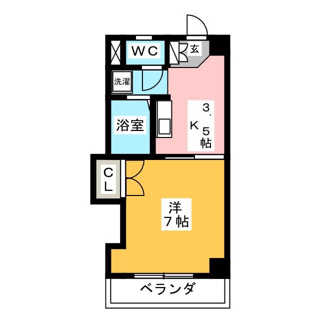 第3大洋ビル(1K/5階)の間取り写真