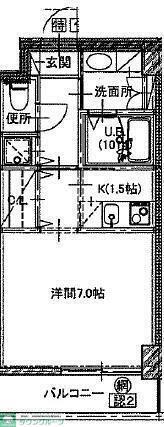S-FORT八王子堀之内(1K/5階)の間取り写真