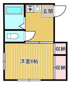 弥生荘(1K/2階)の間取り写真