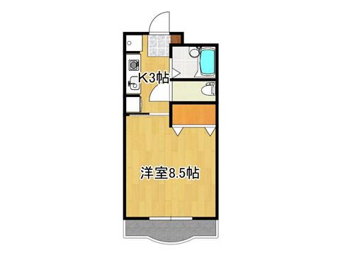 レジデンス・ピュア(1K/2階)の間取り写真
