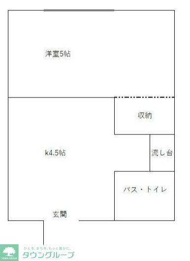杉崎ビル(1K/2階)の間取り写真