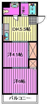 加藤マンション(2DK/2階)の間取り写真
