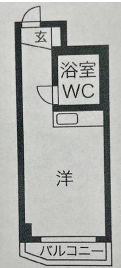 パシフィック南2条(ワンルーム/3階)の間取り写真
