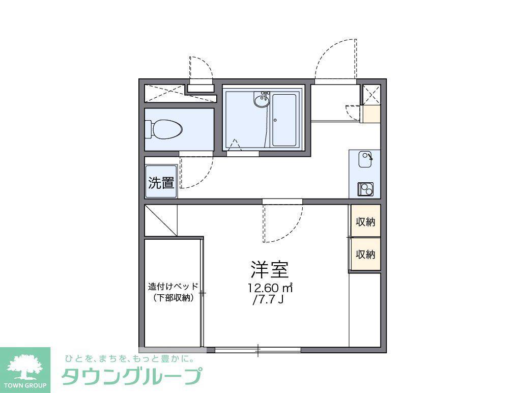 レオパレス西米野(1K/2階)の間取り写真