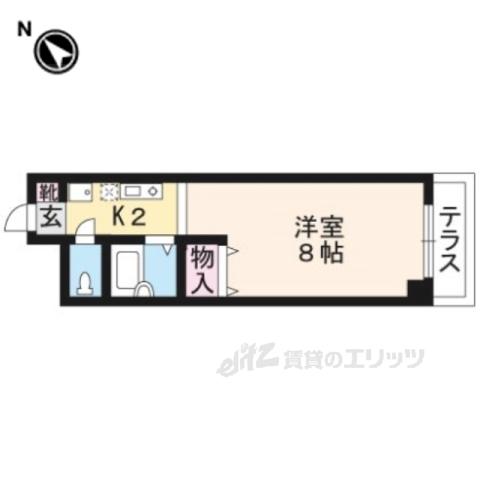 MSイサホ(1K/1階)の間取り写真