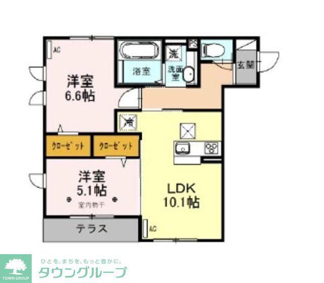 ティルタ アユ(2LDK/3階)の間取り写真