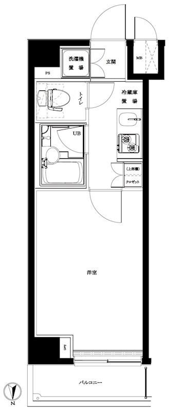 ルーブル西蒲田弐番館(1K/6階)の間取り写真
