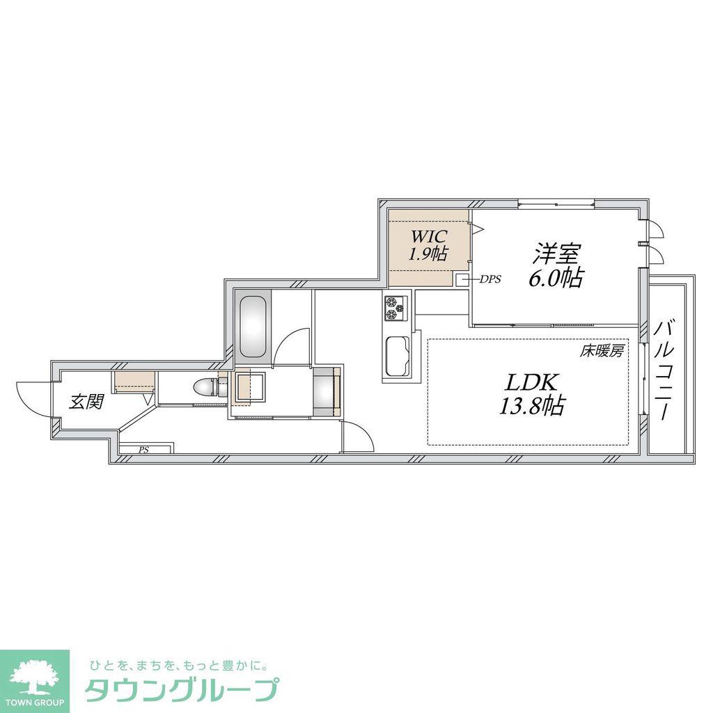 カーサ ラルゴ(1LDK/3階)の間取り写真