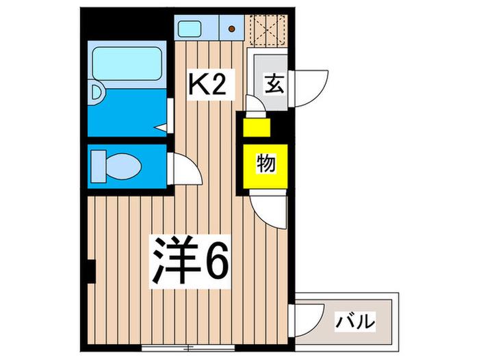 MTマンション(1K/3階)の間取り写真