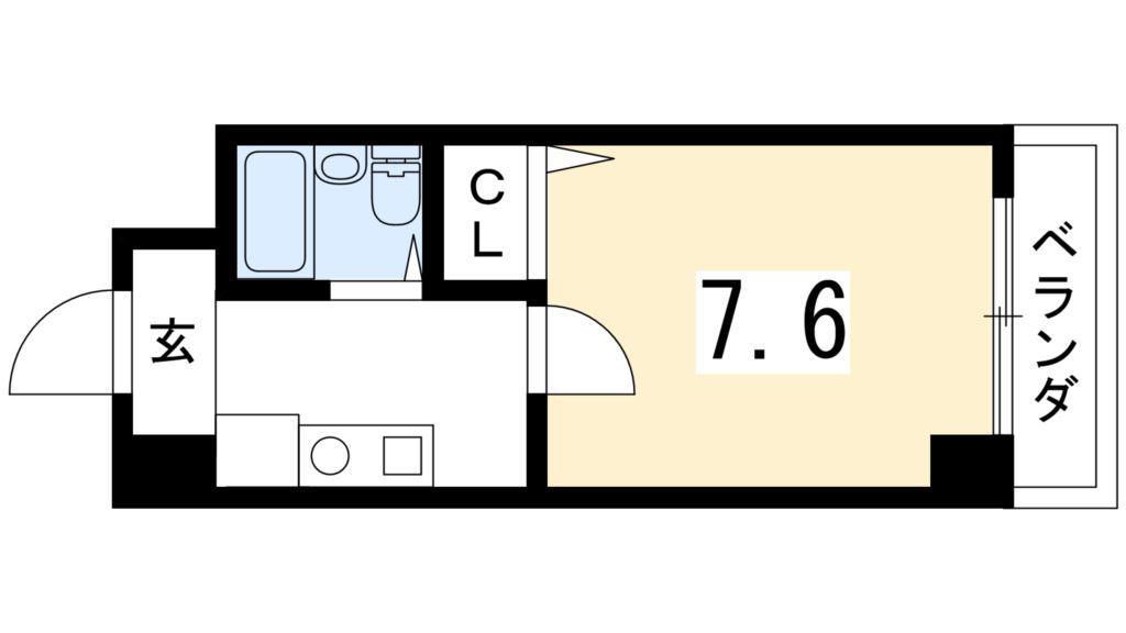 CASA COMODO(1K/2階)の間取り写真