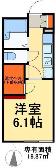 レオパレスエスペランサ千住緑町(1K/3階)の間取り写真