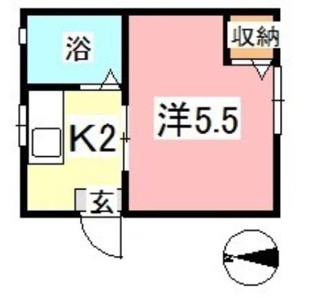 サクラハイツ(1K/2階)の間取り写真