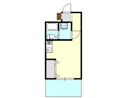 サンライズ霞(ワンルーム/1階)の間取り写真