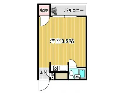 フォレストコート和歌浦東(ワンルーム/2階)の間取り写真