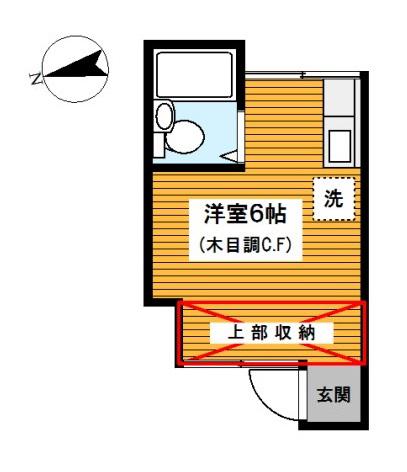 ニューライフ横浜(ワンルーム/1階)の間取り写真