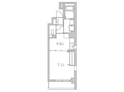 メゾンド・ヴェール(1DK/5階)の間取り写真