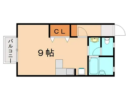 メゾン・セラヴィ(ワンルーム/1階)の間取り写真