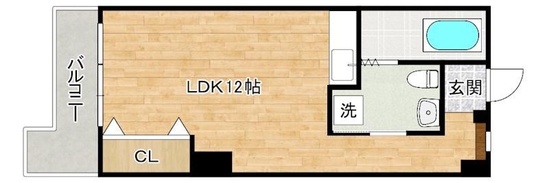 第2IMビル(ワンルーム/3階)の間取り写真