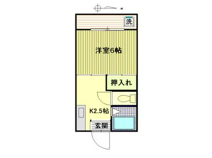 KNKハイツ(1K/2階)の間取り写真