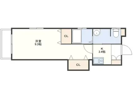 FSBLD(1K/2階)の間取り写真