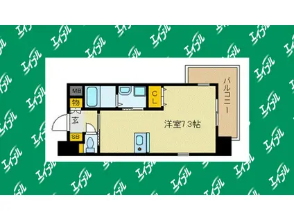 プレサンス鶴舞駅前ブリリアント(1K/9階)の間取り写真