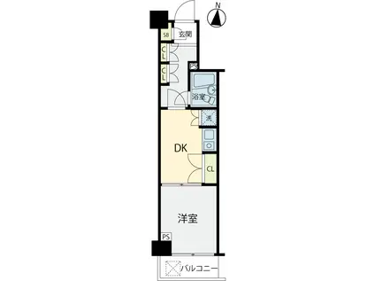 ジェイパーク下丸子弐番館(1DK/3階)の間取り写真