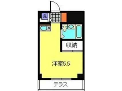 メゾン酒井(1K/1階)の間取り写真