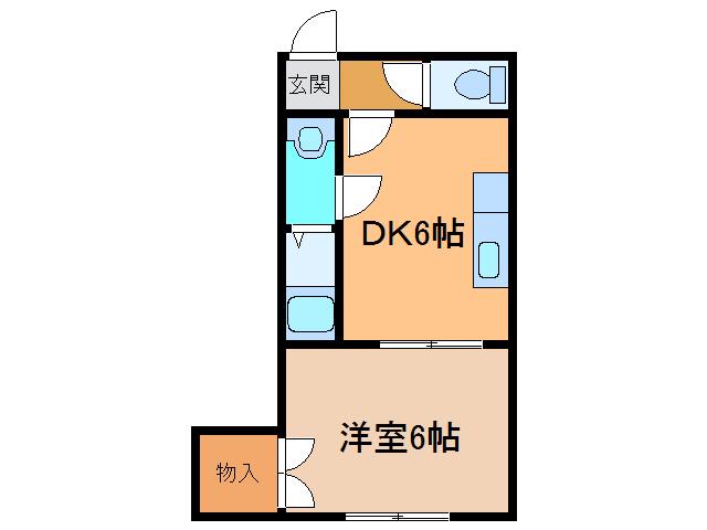 サンシャイン731(1DK/4階)の間取り写真