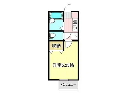 コーポモネ(1K/1階)の間取り写真