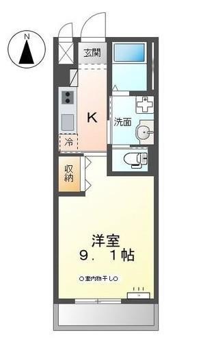 高松琴平電鉄長尾線 木太東口駅 徒歩19分 2階建 築9年(1K/2階)の間取り写真