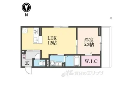 ボヌールメゾンKASUGA2(1LDK/1階)の間取り写真