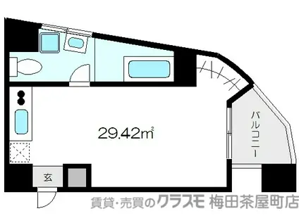 是空DOSHIN(ワンルーム/6階)の間取り写真