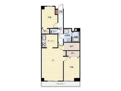 ソフィア茅ヶ崎A棟(2LDK/7階)の間取り写真