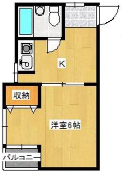 エムズ富雄(1K/3階)の間取り写真