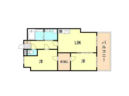 メゾン下沢(2LDK/2階)の間取り写真