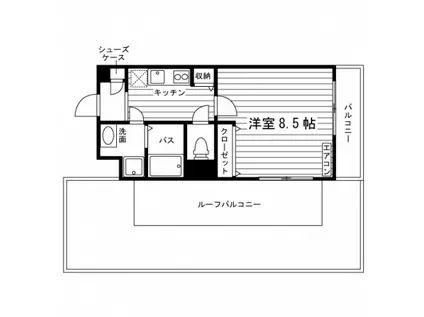 ミルフィーユみずほ台(1K/4階)の間取り写真