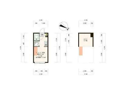 ウィステリア南阿佐ヶ谷(ワンルーム/2階)の間取り写真