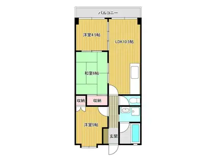 LA VIERES(3LDK/4階)の間取り写真