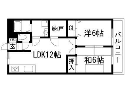 内山マンション(2LDK/2階)の間取り写真