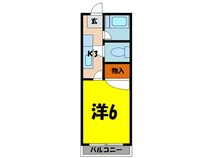 コーポラス小池(1K/1階)の間取り写真