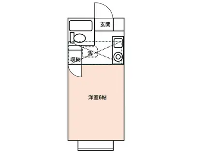 パストラルハイツ(ワンルーム/2階)の間取り写真