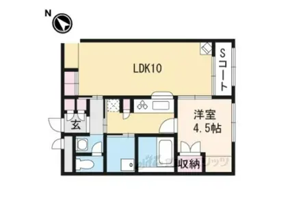 レオパレス清知(1LDK/1階)の間取り写真