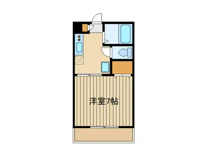 コーポオザキワン(1K/2階)の間取り写真